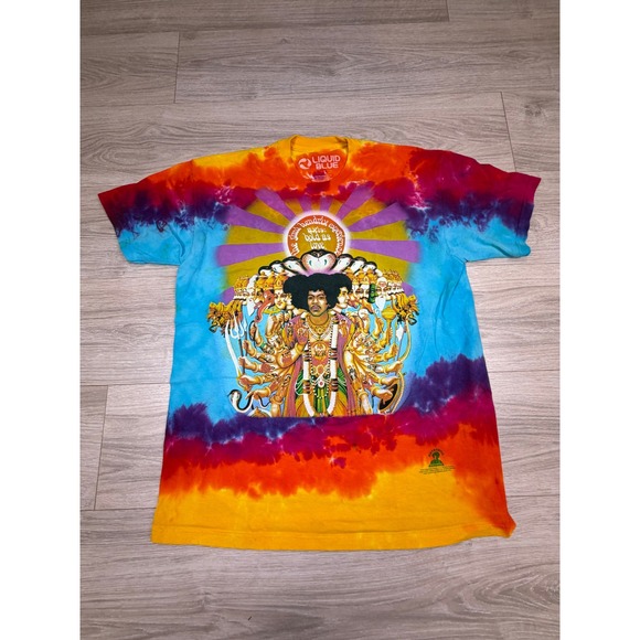 Liquid Blue Other - Liquid Blue Jimi Hendrix Axis Bold As Love Tie Dye Graphic T-Shirt Mens Large